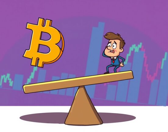 An investor bracing for potential drops due to significant Bitcoin price volatility, as warned by market experts.