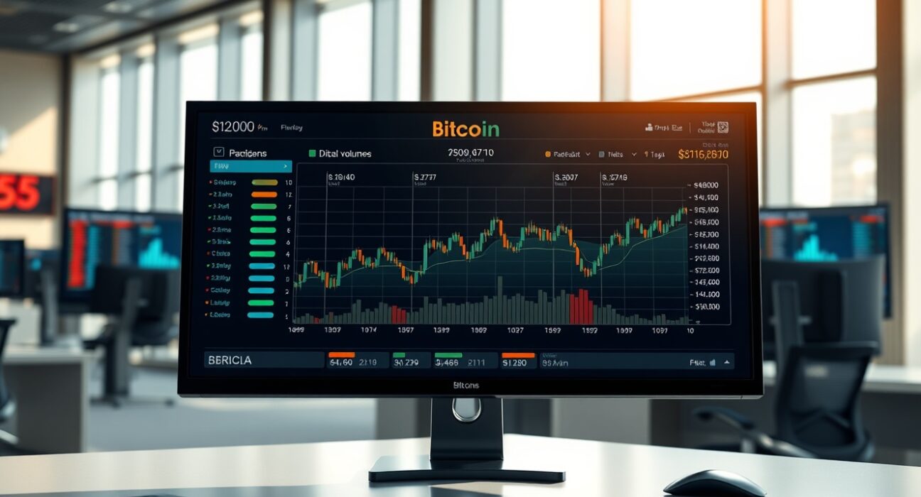 Professional Bitcoin options trading dashboard showing increased put option activity and market hedging data.