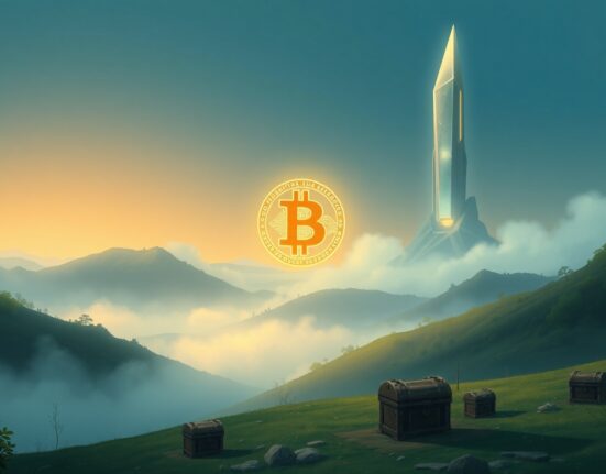 Illustration of Bitcoin quantum computing risk and its potential impact on cryptocurrency valuation.