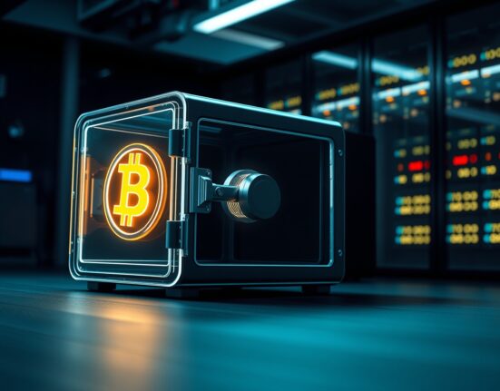 Secure Bitcoin vault representing quantum-resistant cryptocurrency protection in research environment