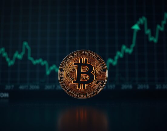 Bitcoin rally prediction: glowing Bitcoin coin against financial charts, representing 21Shares CIO's $85K reclaim analysis