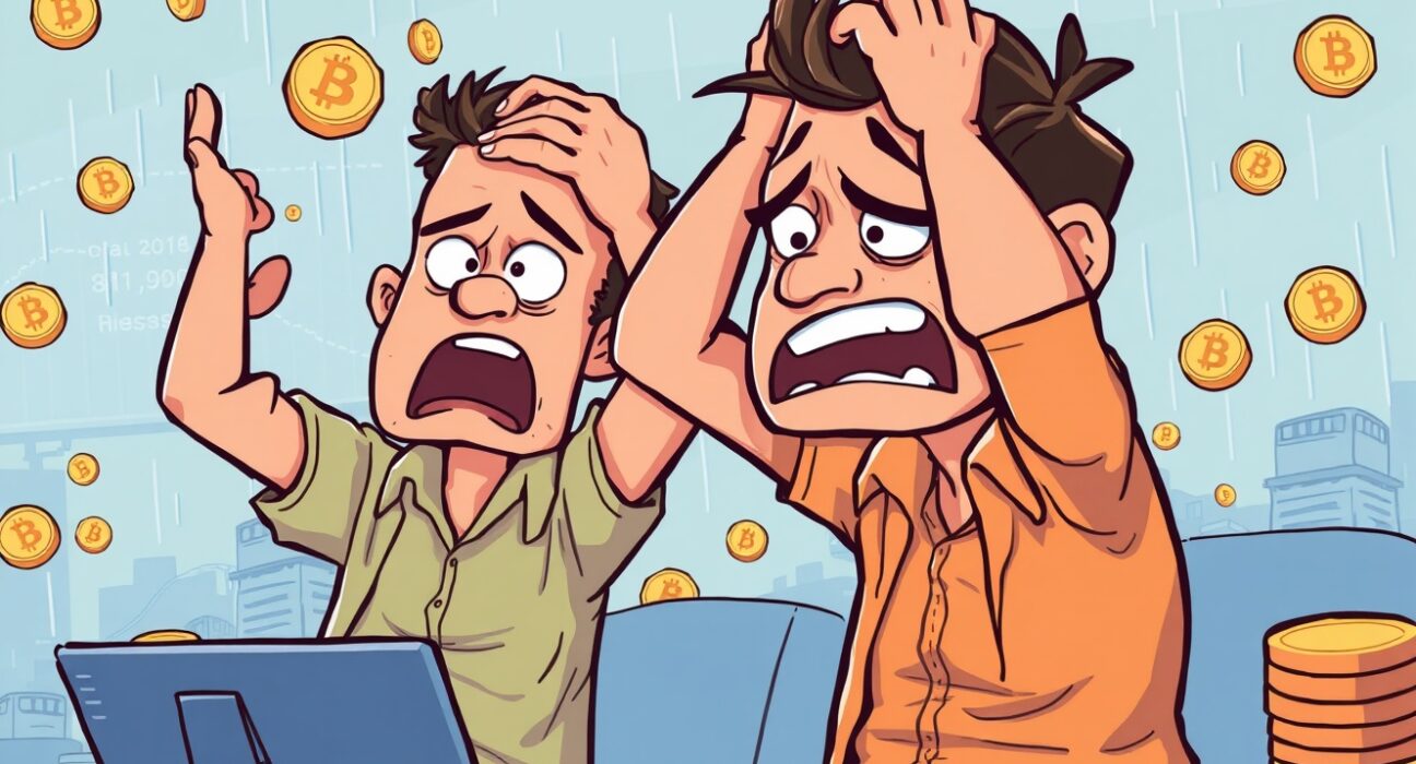 Bitcoin realized losses causing investor panic in cryptocurrency market downturn