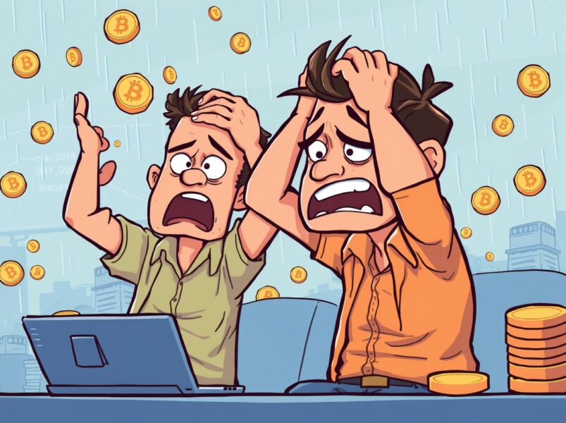 Bitcoin realized losses causing investor panic in cryptocurrency market downturn
