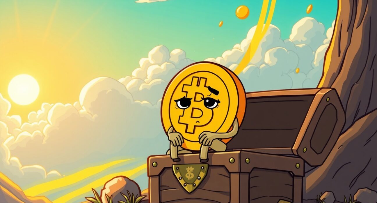 Bitcoin rebound waiting for liquidity recovery in vibrant cartoon illustration