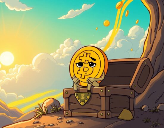 Bitcoin rebound waiting for liquidity recovery in vibrant cartoon illustration