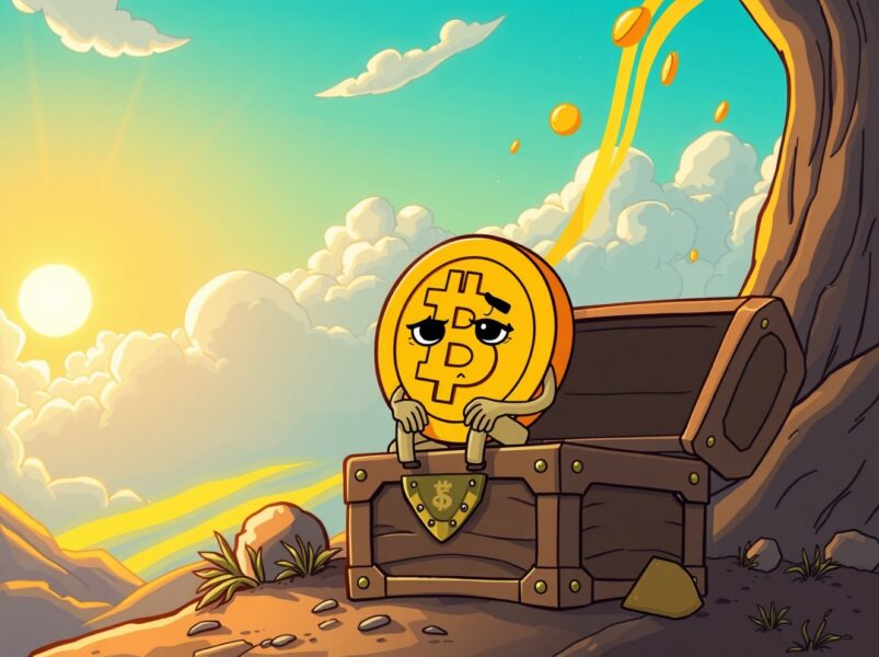 Bitcoin rebound waiting for liquidity recovery in vibrant cartoon illustration