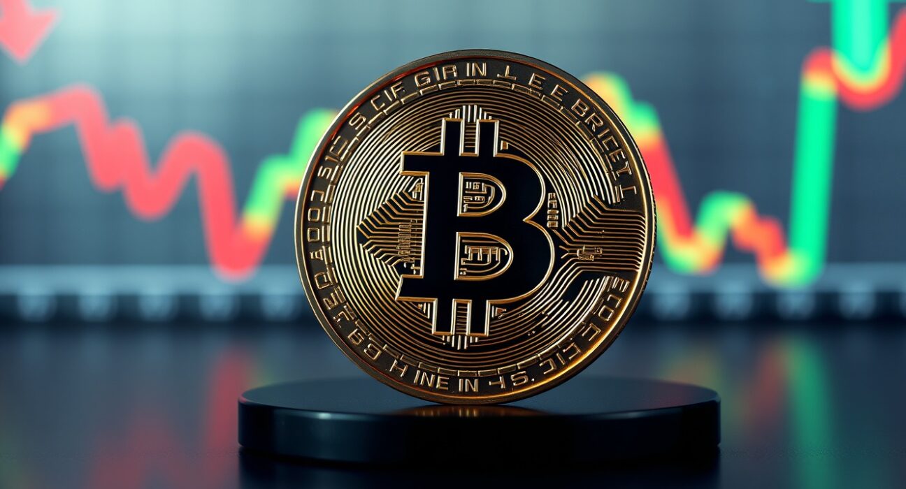 Bitcoin coin remains stable amid financial market volatility and economic uncertainty in 2025.