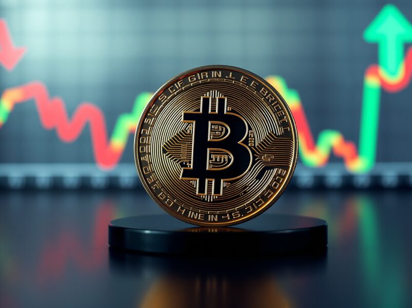 Bitcoin coin remains stable amid financial market volatility and economic uncertainty in 2025.