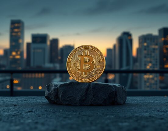 A stable Bitcoin coin representing strong fundamentals and resilience amid market uncertainty.