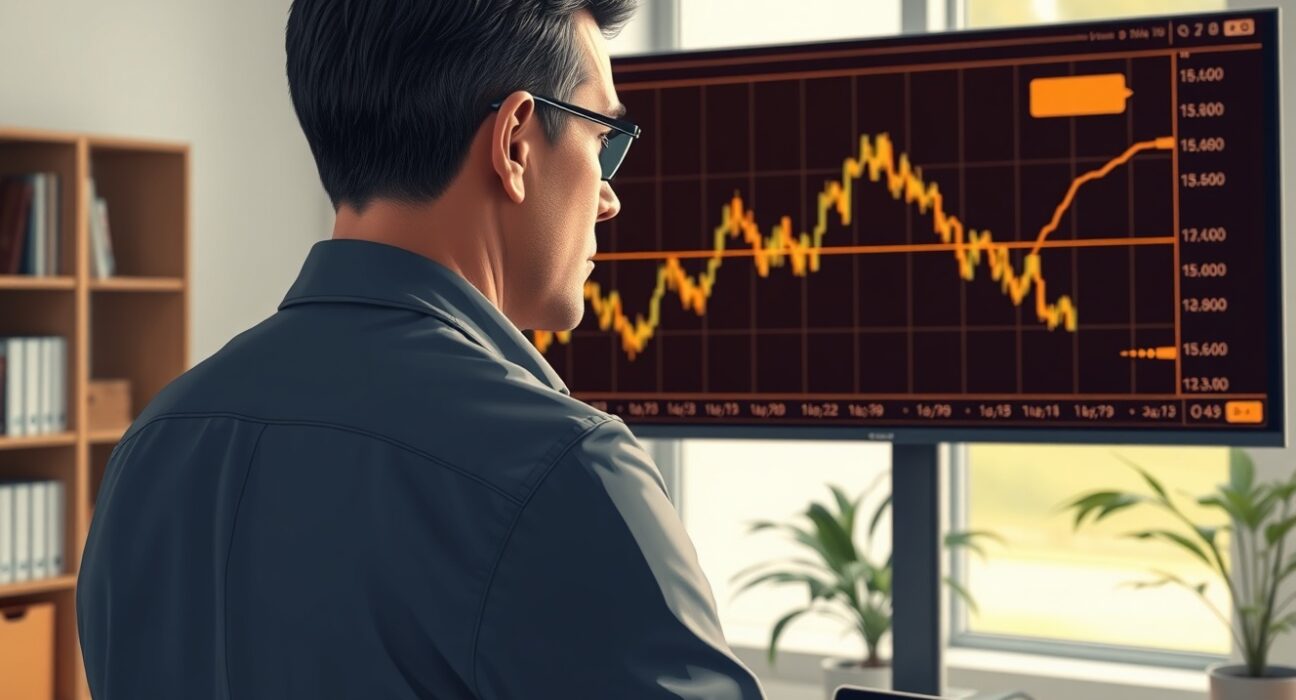Veteran trader Peter Brandt analyzing a Bitcoin price chart showing a rising wedge pattern, a key technical sell signal.