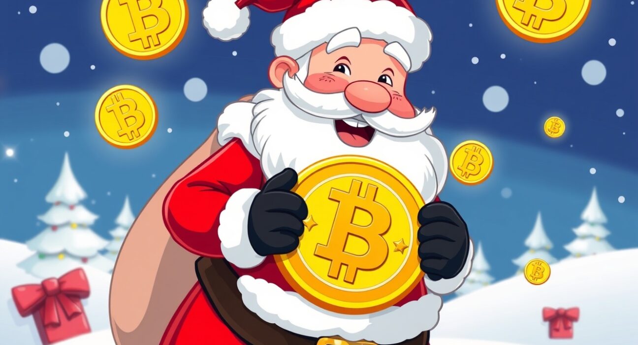 Santa Claus rally driving Bitcoin price upward with holiday cheer