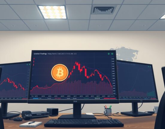 Bitcoin price chart declining sharply as US-Iran ceasefire negotiations collapse, impacting cryptocurrency markets.