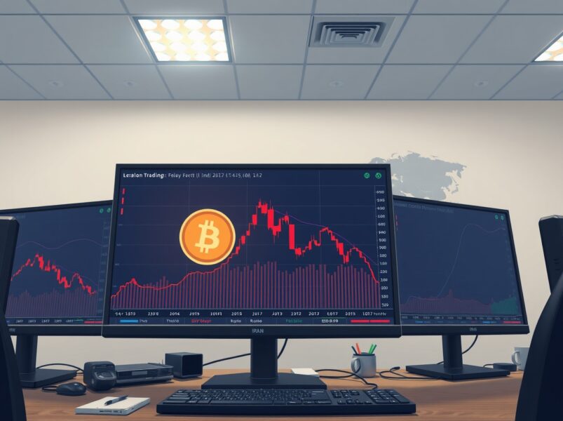 Bitcoin price chart declining sharply as US-Iran ceasefire negotiations collapse, impacting cryptocurrency markets.
