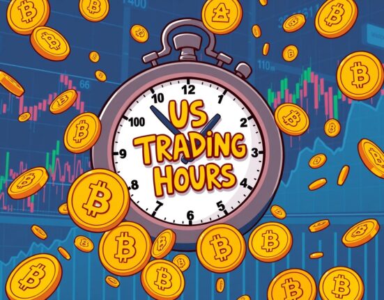 Bitcoin sell-off during US trading hours shown through falling coins and market charts