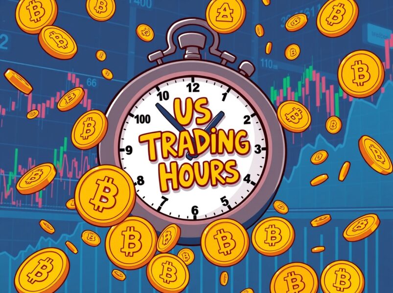 Bitcoin sell-off during US trading hours shown through falling coins and market charts