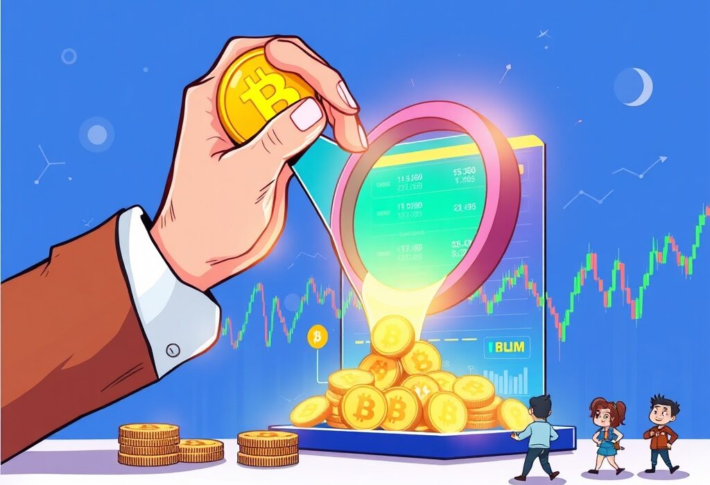 Cartoon illustration showing the impact of Galaxy Digital's large Bitcoin transfers on potential Bitcoin sell pressure.