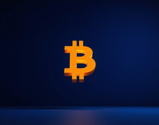 Bitcoin logo symbolizing its historic price surge above $74,000.