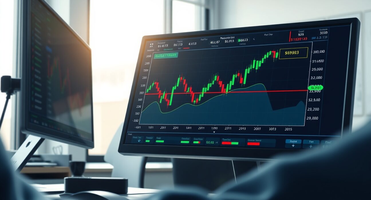 Bitcoin price chart approaching the critical $69,863 liquidation level on a trading terminal.