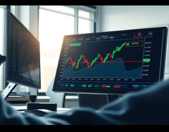 Bitcoin price chart approaching the critical $69,863 liquidation level on a trading terminal.