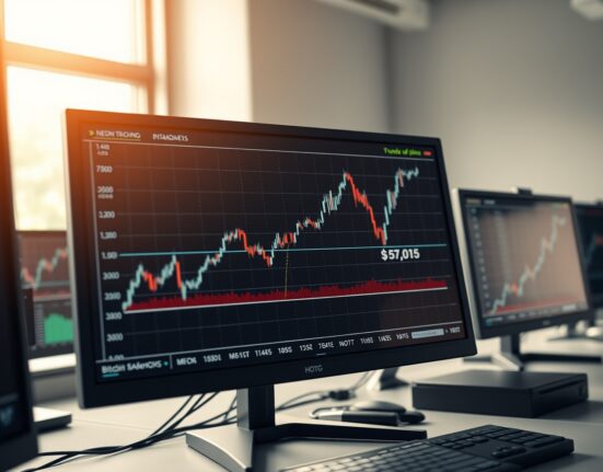 Analysis of Bitcoin price chart showing the critical $77,015 liquidation threshold for short positions.