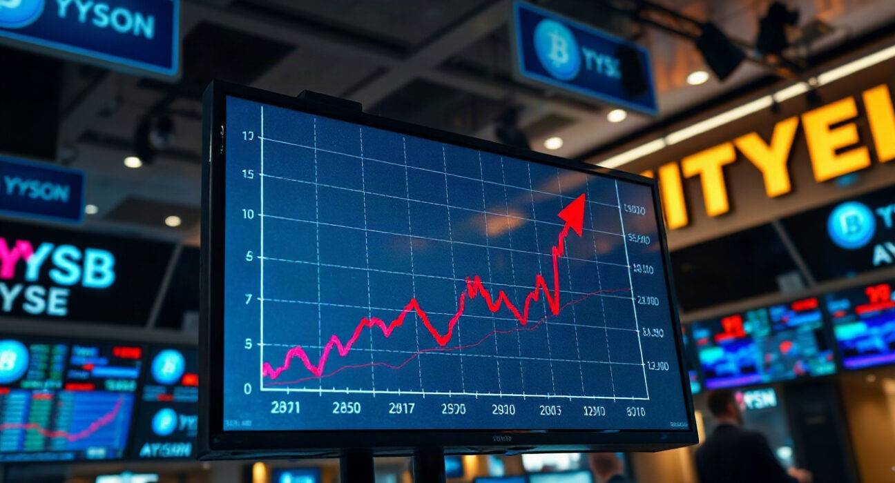 Bitcoin price chart with liquidation levels on trading screen
