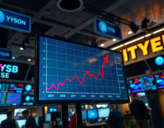 Bitcoin price chart with liquidation levels on trading screen