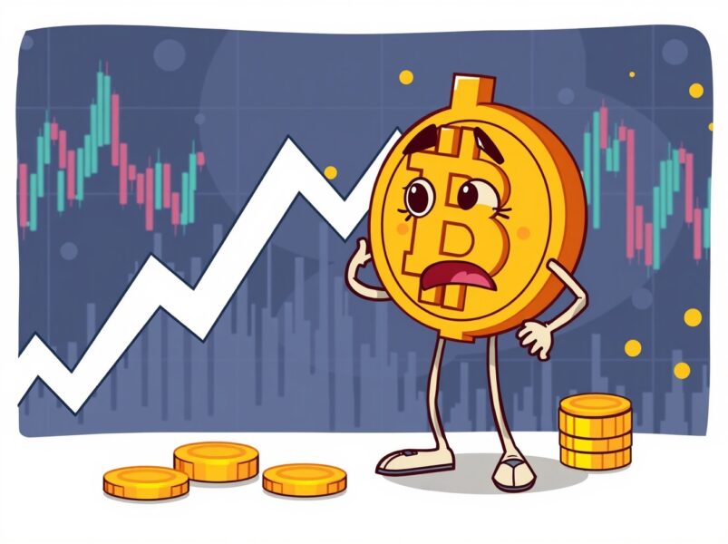 Bitcoin short-term holder NUPL cycle low shown through cartoon cryptocurrency market illustration