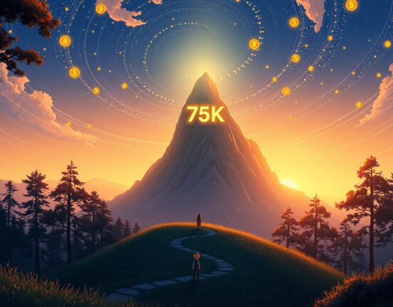 Bitcoin achieves a monumental milestone by surpassing the $75,000 price level in a major market rally.