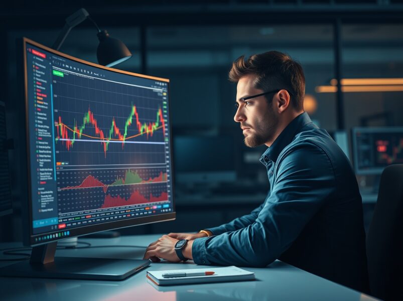 Professional trader analyzing a Bitcoin Spot CVD chart for market insights and order flow.