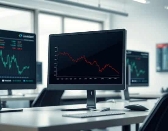 Analyst monitoring Bitcoin spot ETF outflow data on a financial trading desk screen.