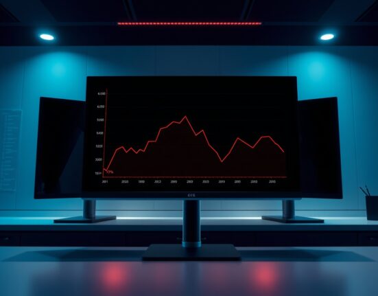 Analysis of Bitcoin spot ETF fund outflow showing a declining trend on a financial chart.