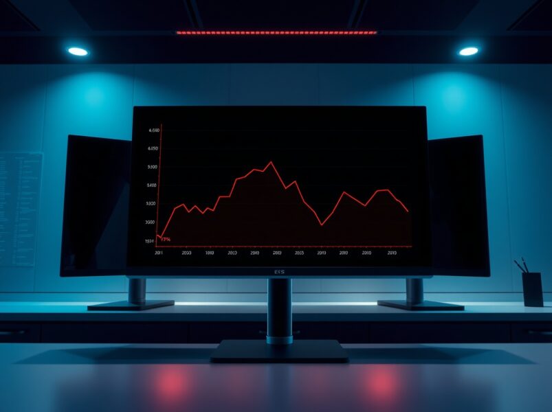 Analysis of Bitcoin spot ETF fund outflow showing a declining trend on a financial chart.