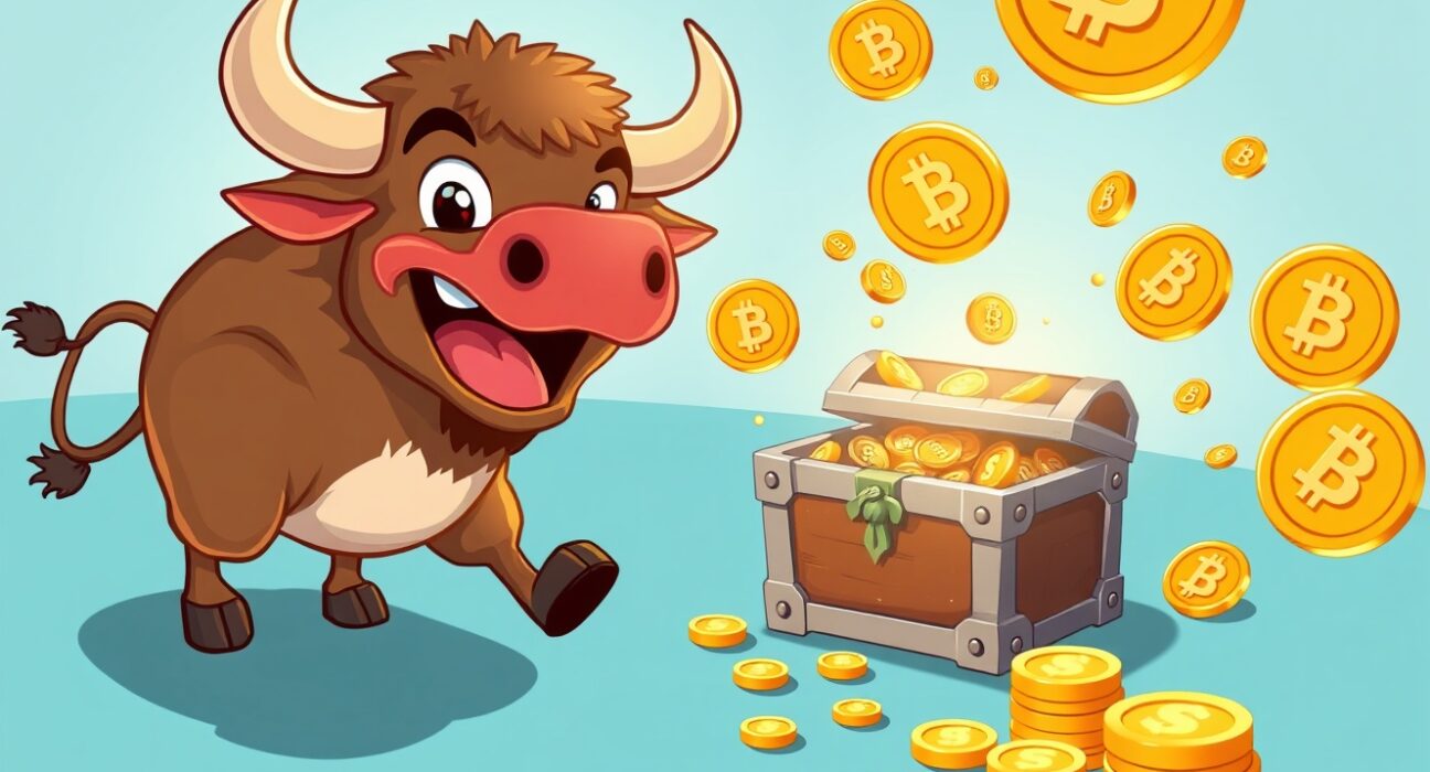 Bitcoin spot ETFs showing positive momentum as bull delivers coins to growing investment chest