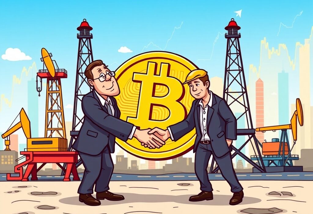 An illustration showing Robin Energy embracing a Bitcoin strategy for its treasury, symbolizing a new era of corporate crypto adoption.