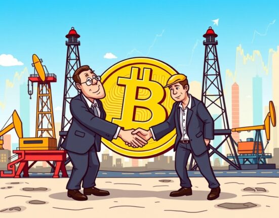 An illustration showing Robin Energy embracing a Bitcoin strategy for its treasury, symbolizing a new era of corporate crypto adoption.