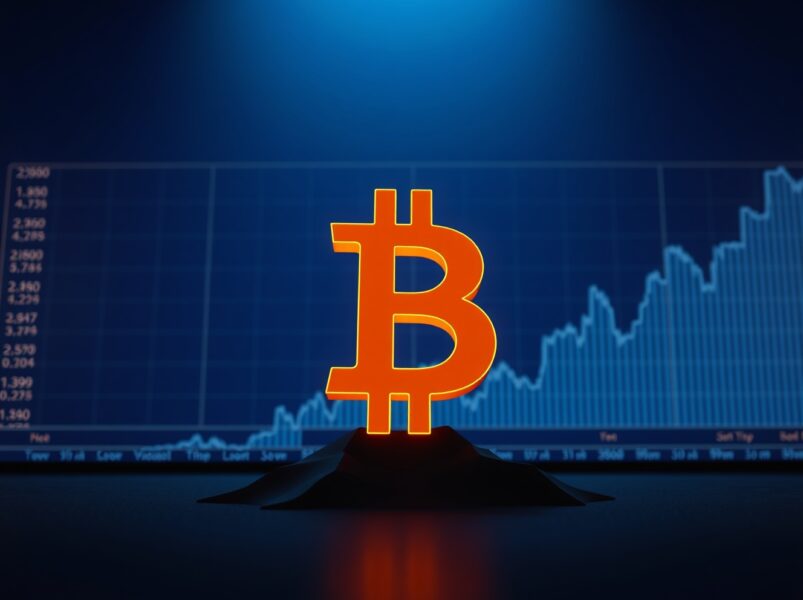 Bitcoin's rise above $78,000 symbolized by an ascending golden cryptocurrency logo.