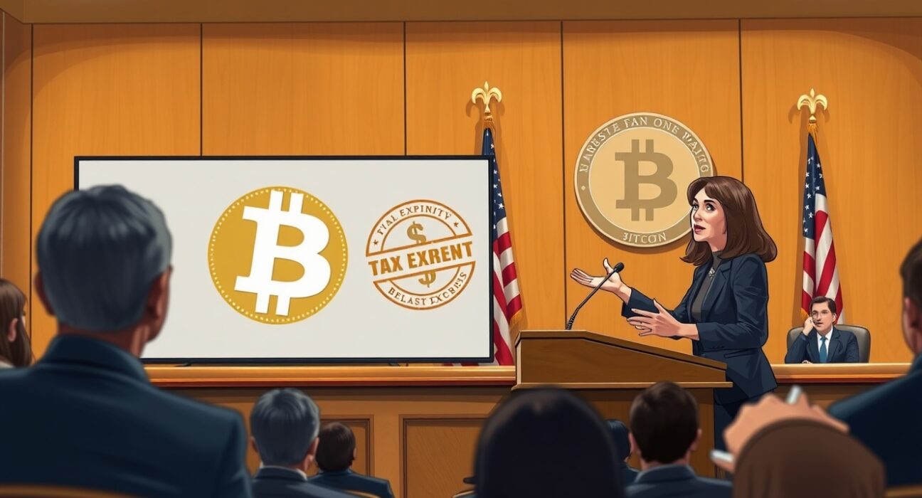 Janessa Lopez advocating for Bitcoin tax exemption at legislative hearing
