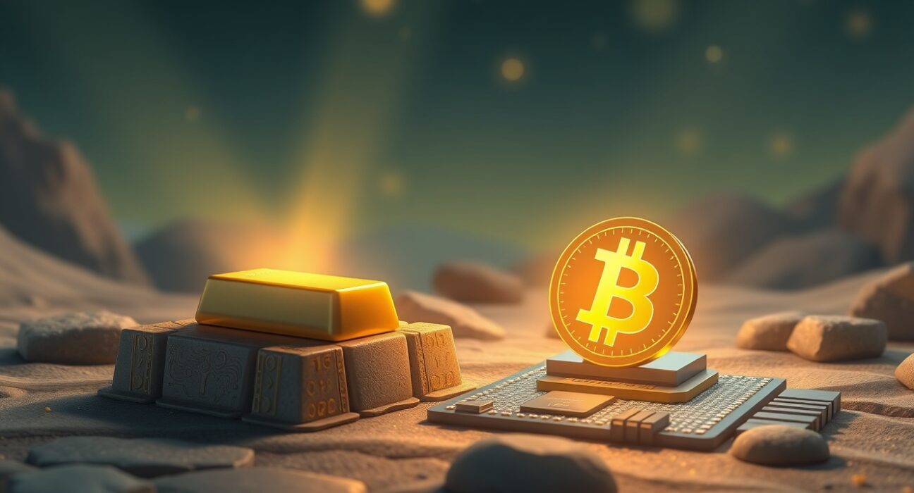 Historical comparison showing gold volatility versus Bitcoin store of value debate