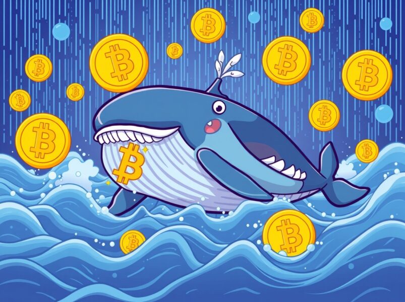 Bitcoin whale activity showing large cryptocurrency movement in blockchain network