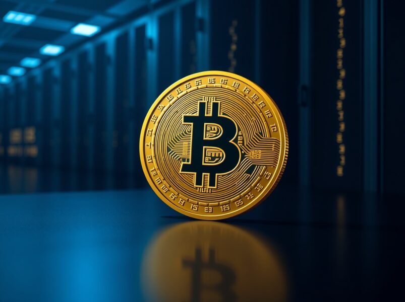 Illustration of a Bitcoin transaction representing a major $266 million whale transfer from Antpool.