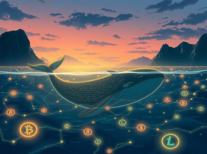 A Bitcoin whale facing a multi-million dollar loss after a major BTC deposit to Binance, symbolizing market volatility.
