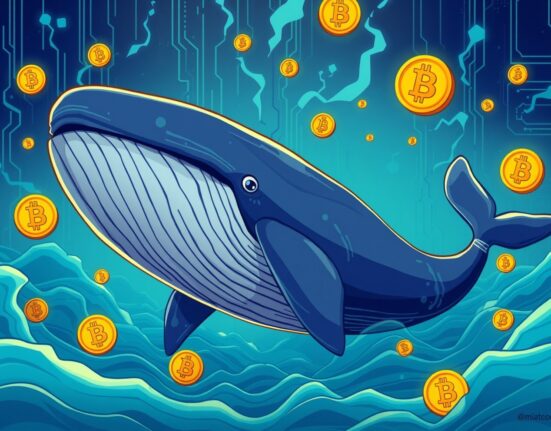 Bitcoin whale accumulating massive cryptocurrency holdings in mysterious digital ocean