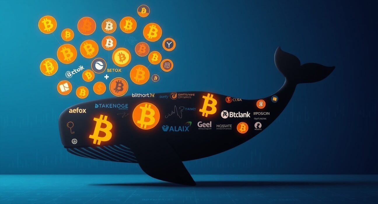 Bitcoin whales moving large cryptocurrency holdings to exchanges indicating potential market sell-off