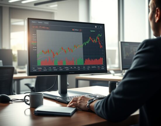 Analysis of Bitcoin world cryptocurrency market gainers and losers on a professional trading desk.