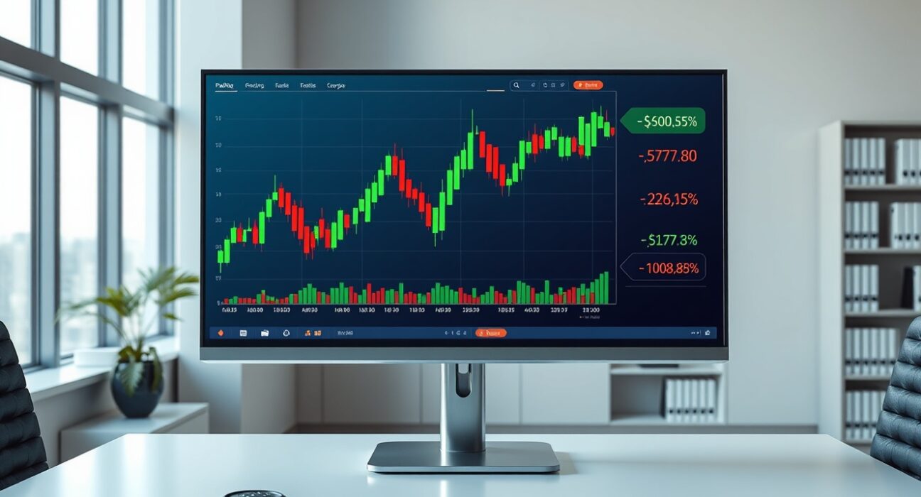 Professional analysis of cryptocurrency market volatility showing gainers and losers data visualization