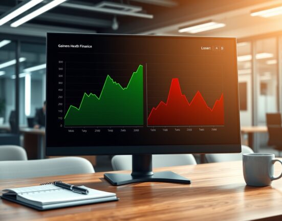 Professional analysis of Bitcoin World's top cryptocurrency gainers and losers on a financial data dashboard.