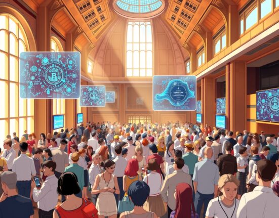 Attendees networking at the Bitcoin World Disrupt 2026 conference in San Francisco