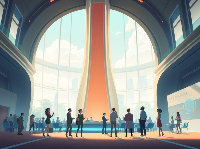 Founders networking and learning at the Bitcoin World Founder Summit 2026 conference in Boston.