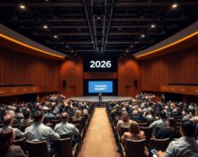 Attendees at Bitcoin World Founder Summit 2026 conference hall in Boston