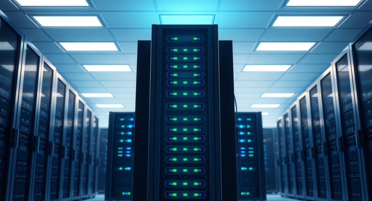 Bitcoin World server maintenance in a secure data center for platform upgrades.